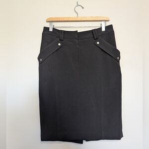 2/$20 Sandra Angelozzi Classic Black Pencil Skirt Size 6